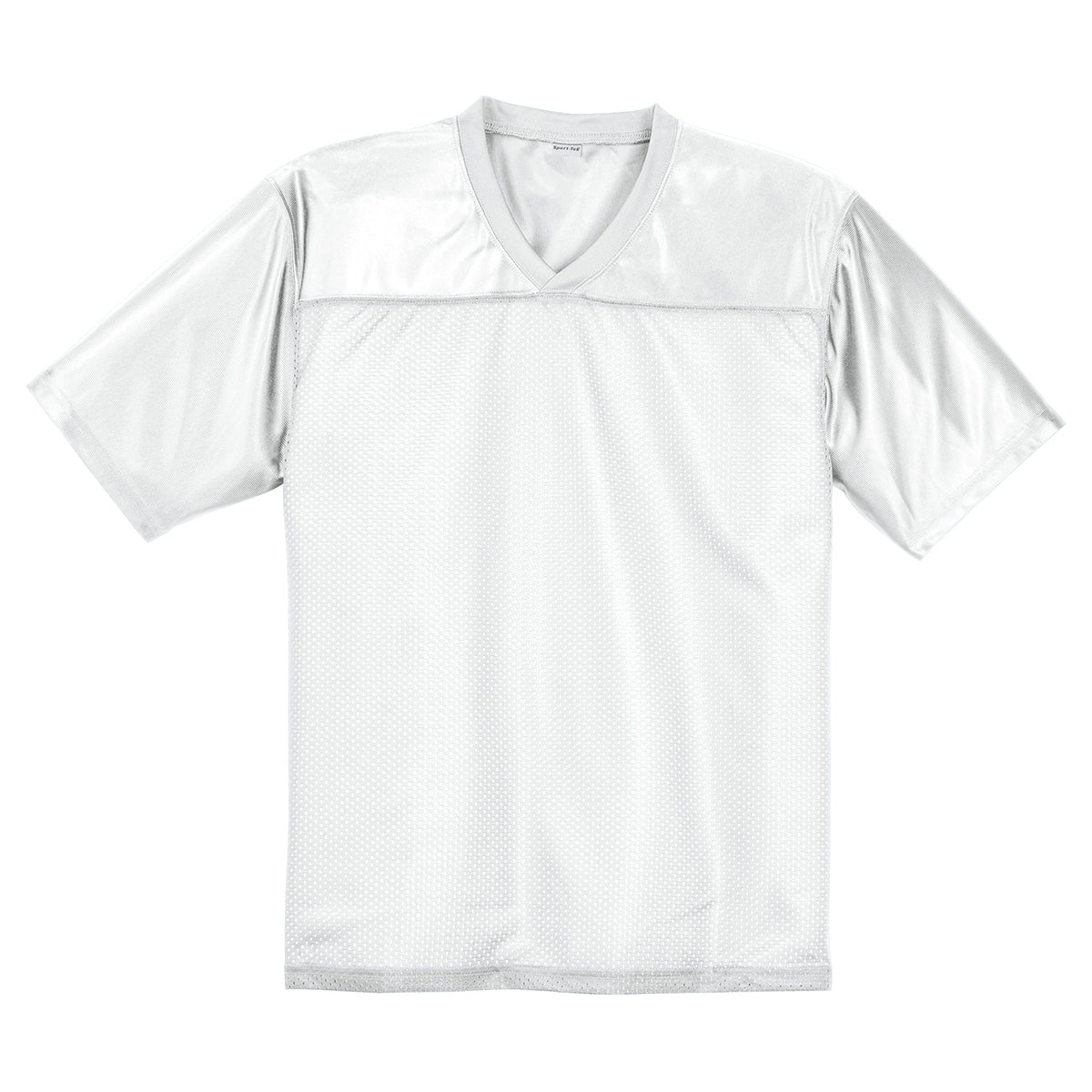 Sport-Tek Men's Stunning White PosiCharge Replica Jersey - A Must-Have!